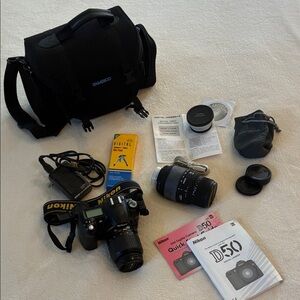 Nikon D50 Digital SLR Camera with Case & Accessories